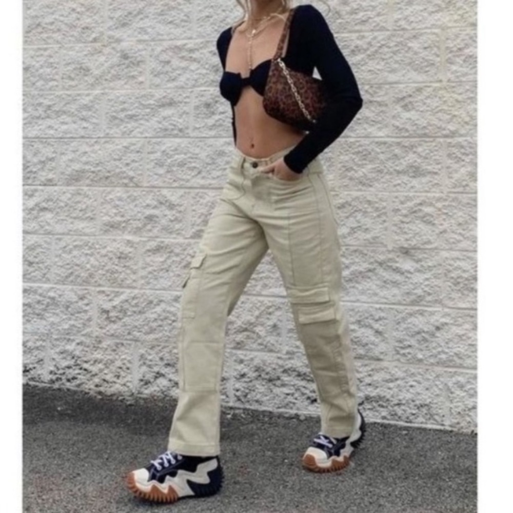 Stylish Cream Cargo Pants